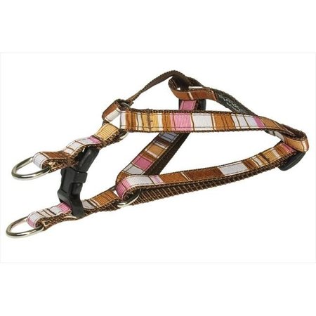 FLY FREE ZONE,INC. STRIPE-BROWN-MULTI1-H Stripe Dog Harness; Brown - Extra Small FL516661